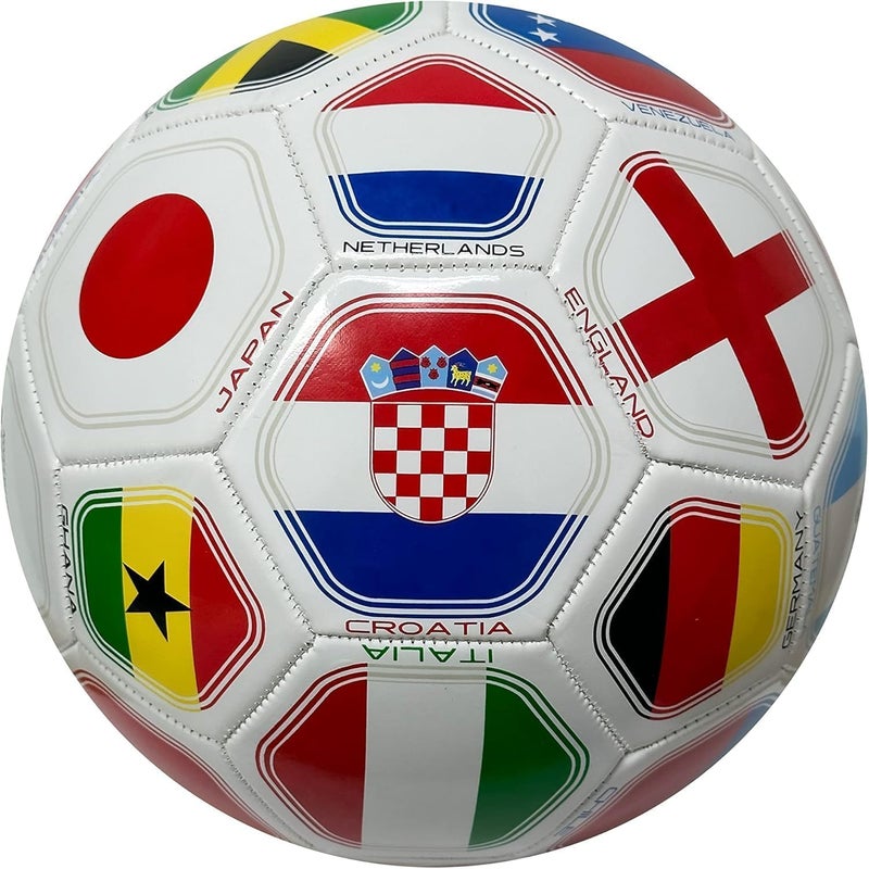 Tripact Inc كرة قدم تدريبية خارجية علم العالم لكأس العالم 2026 - الحجم 5 - أبيض - Image 3